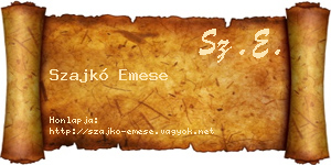 Szajkó Emese névjegykártya
